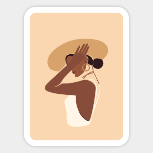 Women Mid Century Modern Beauty Sticker